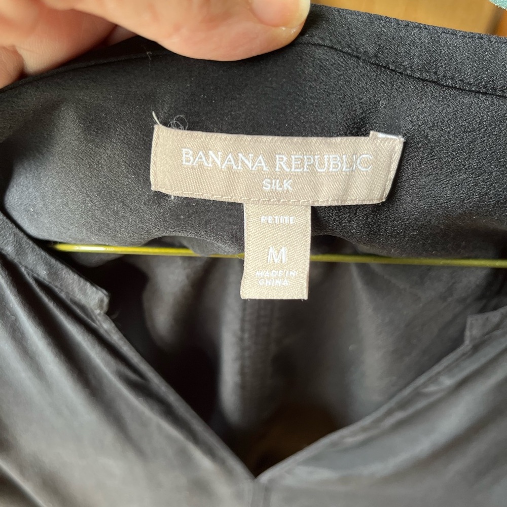 Banana Republic Black Silk Blouse
